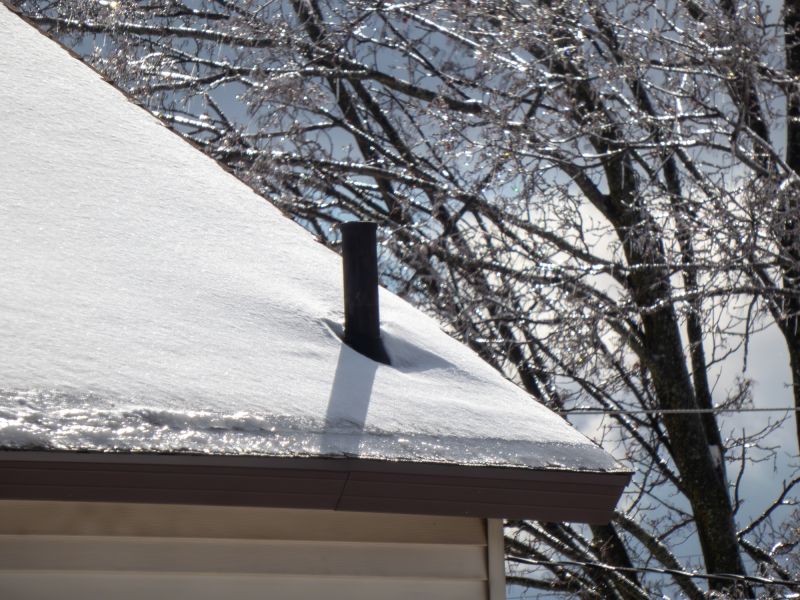 A Frame Roof with Snow Cover